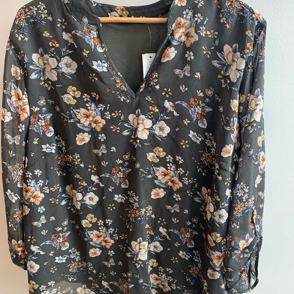 Beautiful Papermoon 3x, green, sheer sleeves, NWT